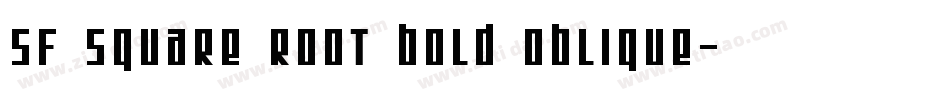 SF Square Root Bold Oblique字体转换